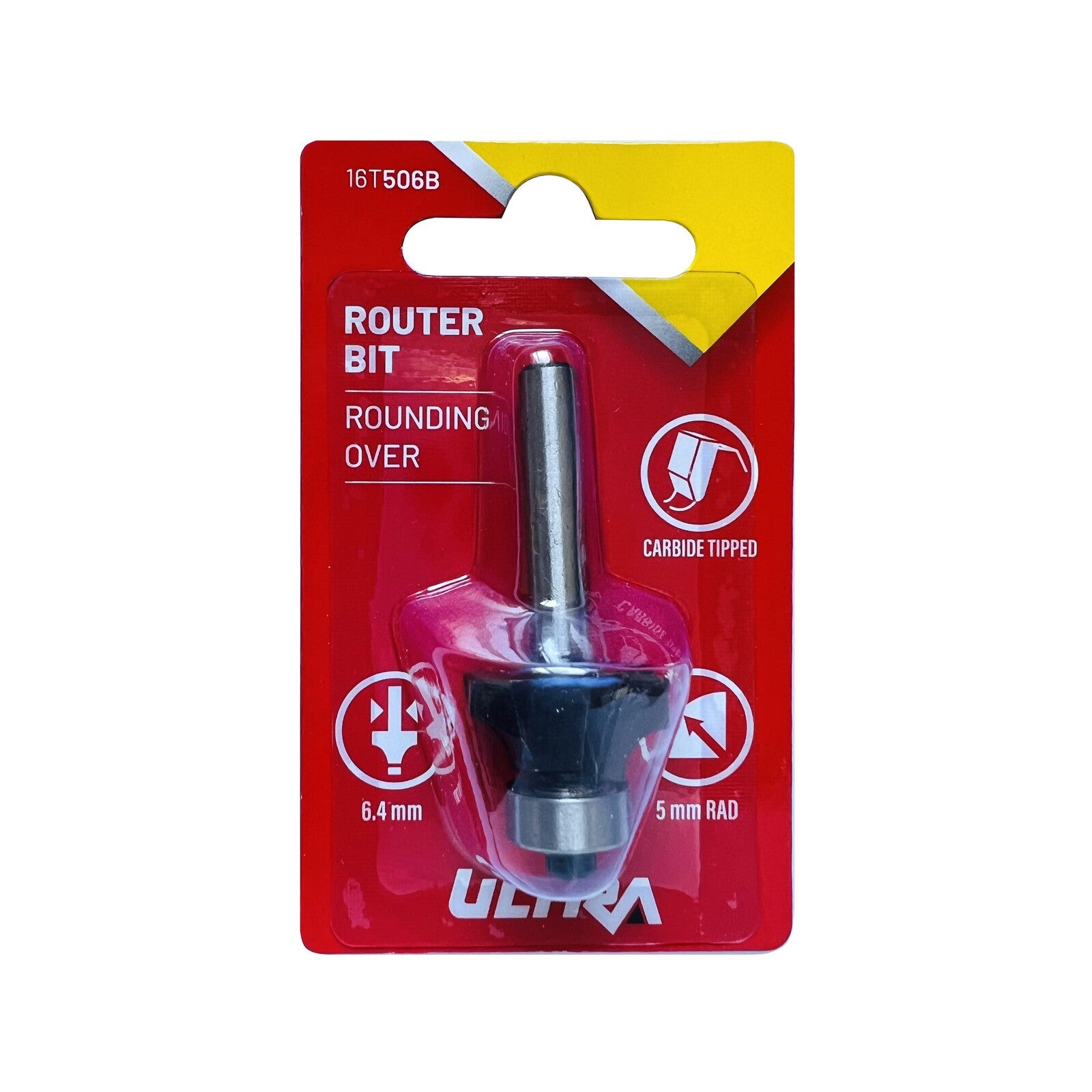 Ultra Rounding Over Router Bit 5mm Radius Tungsten Carbide Tipped 1/4 Shaft