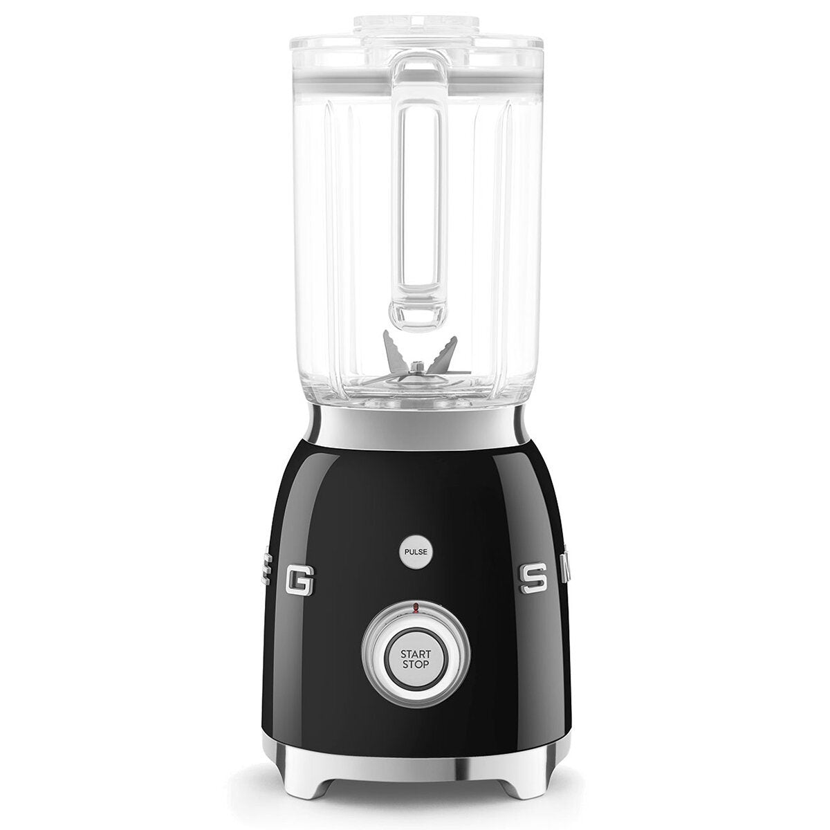 Smeg 50s Style Retro Bench Blender 1.5L - 800W Smooth Start Motor, 4 Preset Programs, Black - BLF03BLAU