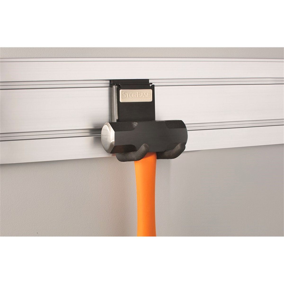 StorEase Double Hook 10cm Powder-Coated Steel Wall Track Storage Hook 12kg