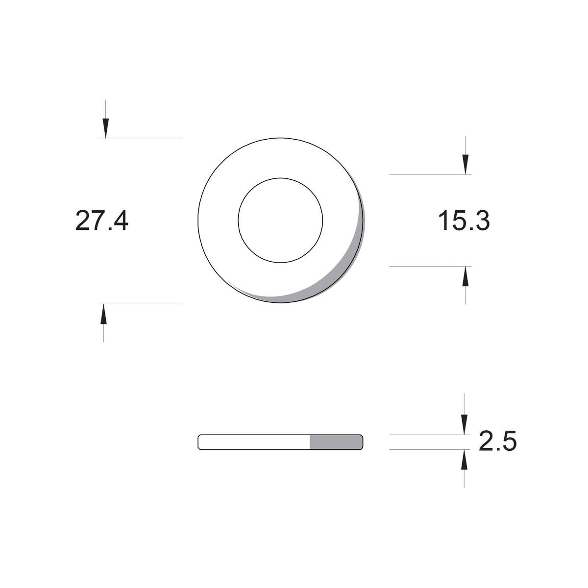 Zenith M12 Hot Dip Galvanised Flat Round Washers 200 Pack 4.6 Steel Durable - SuperSaverAU - view 4
