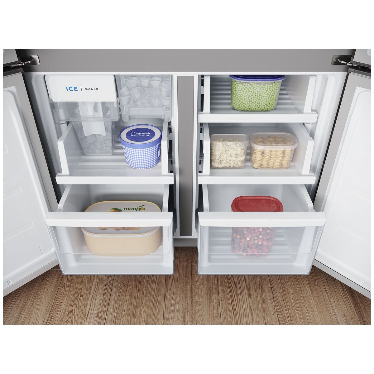 Westinghouse 564L French Door Fridge - Matte Charcoal Black, Plumbed Water Dispenser, AutoIce - WQE5750BB