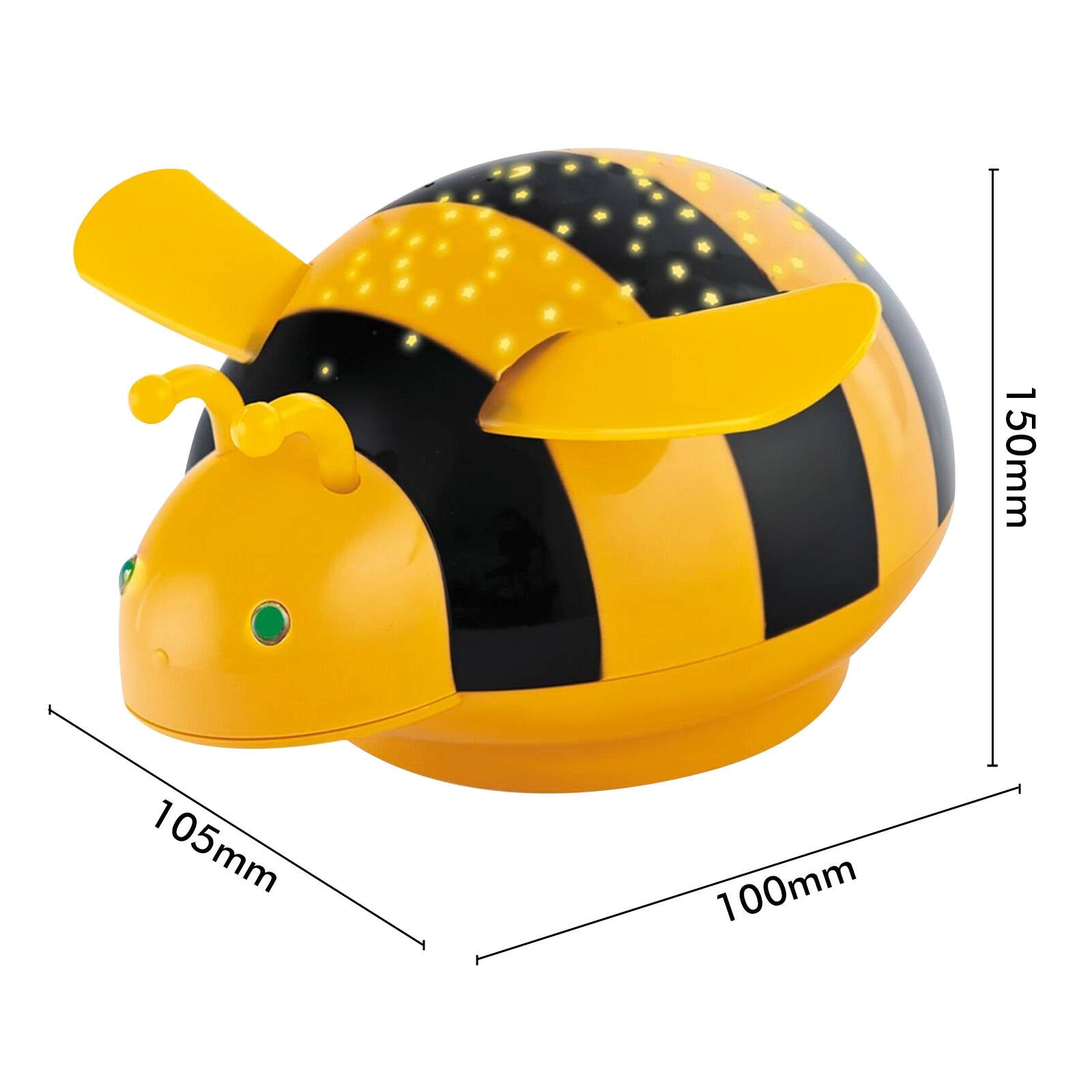 Arlec NL0003 LED Bumble Bee Projector Nightlight with Touch Sensor - Yellow/Black
