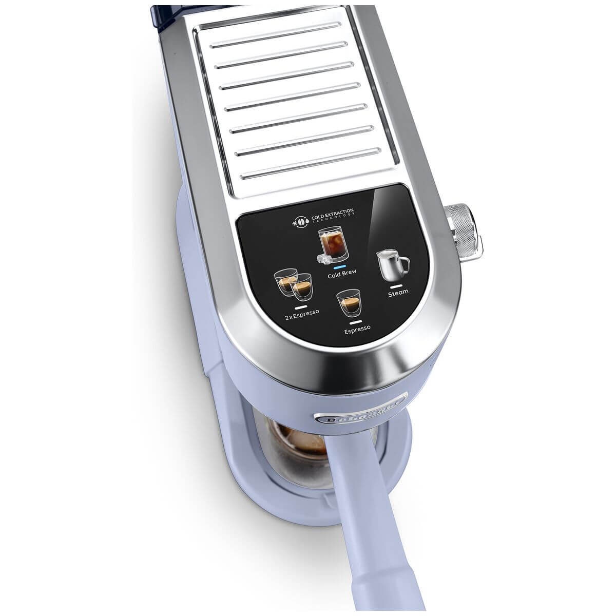 DeLonghi Dedica Duo Cold Brew Coffee Machine - 15 Bar Pump, Slim Full Metal Design, Blue - EC890LA