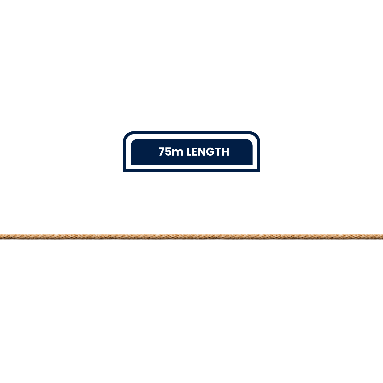 Grunt 75m Jute Twine, Natural Fibre, Twisted, Weather Resistant