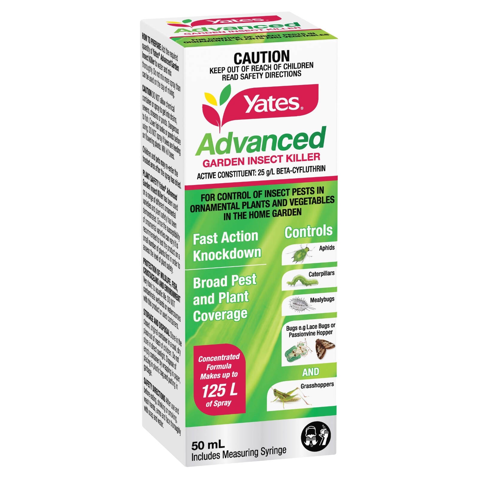Yates 50ml Advanced Garden Insect Killer Liquid Concentrate
