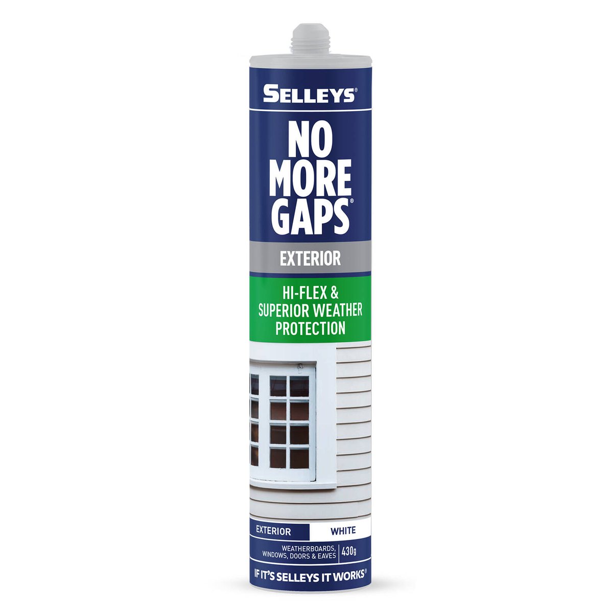 Selleys No More Gaps Exterior Gap Filler White 430g - UV Resistant & Paintable Acrylic Polymer