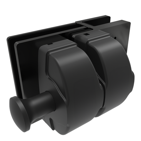 Protectoral Glass to Glass Gate Latch - 126 x 138 x 105mm - Black - Pool Safety - SuperSaverAU - view 1