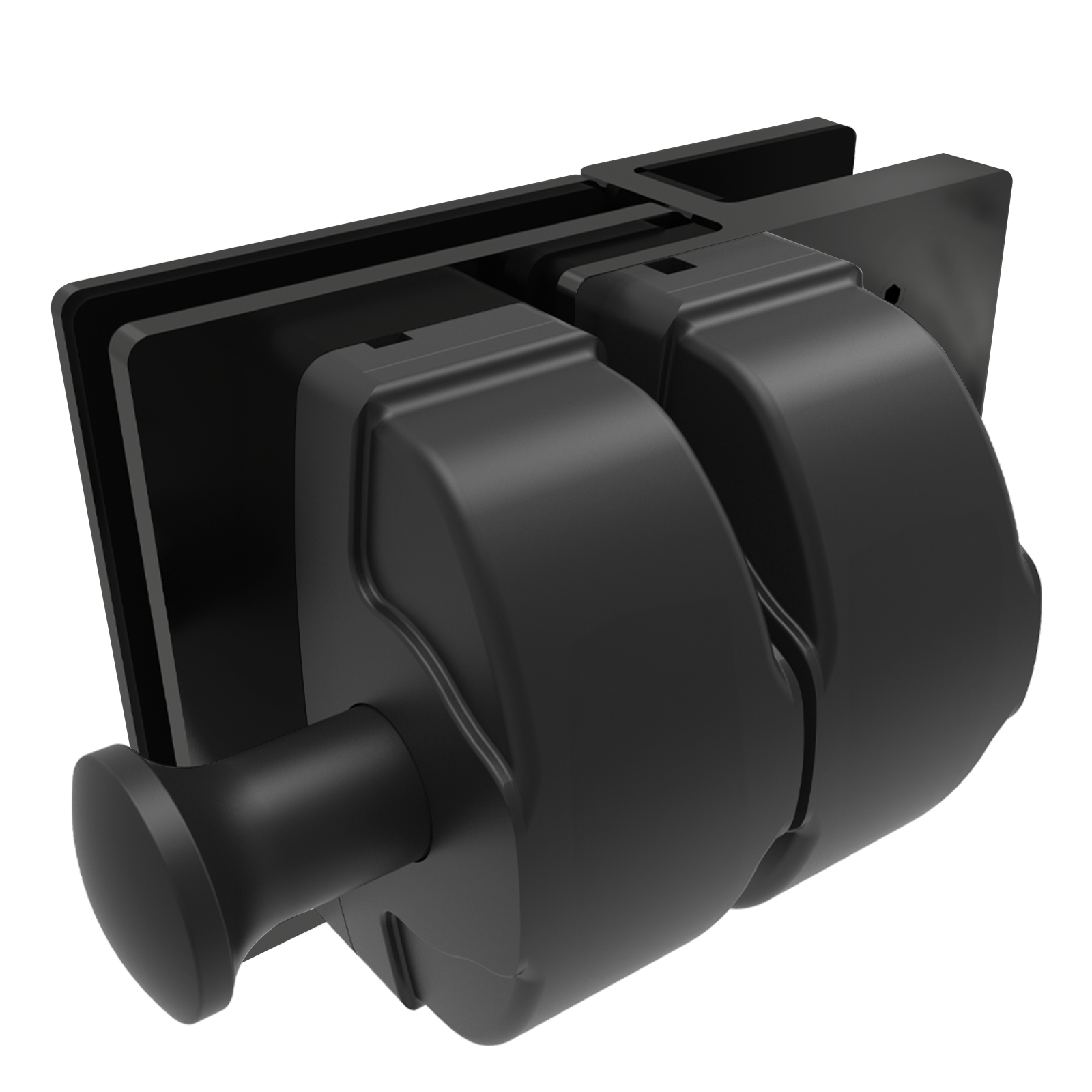 ProtectorAl Black Poly & 316 Stainless Glass to Glass Gate Latch 126 x 138 x 105mm