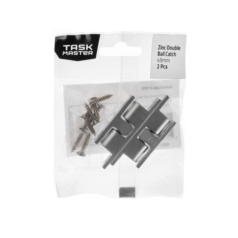 Taskmaster Double Ball Catch - 49mm - Zinc - 2 Pack - Durable Construction - SuperSaverAU - view 1