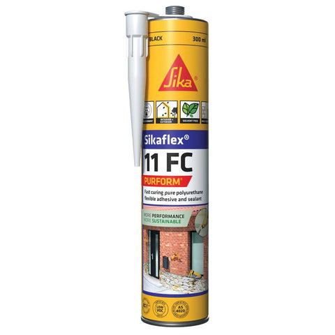 Sika Black Sikaflex 11FC Purform Polyurethane Flexible Adhesive Sealant 300ml Solvent Free
