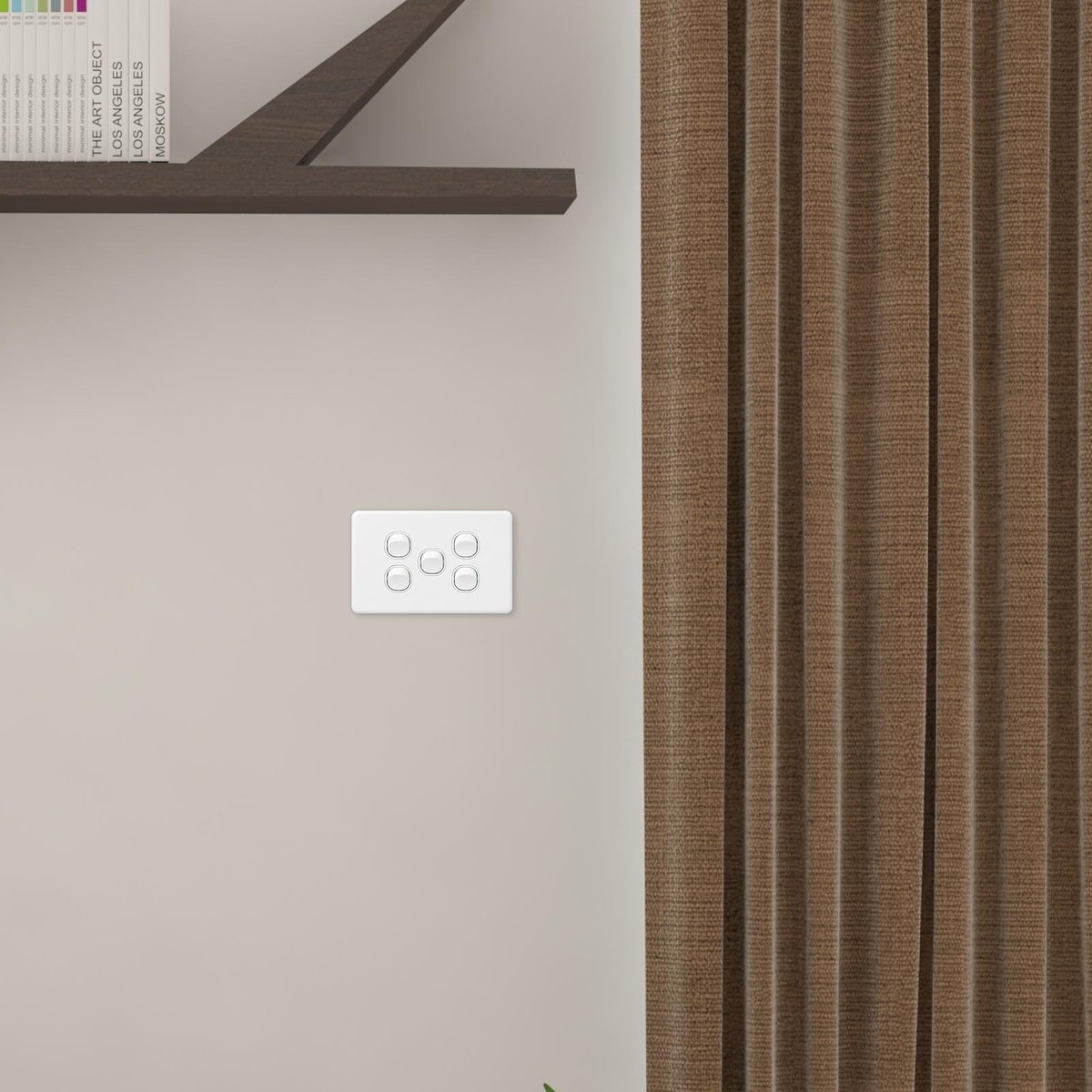 DETA X6 Five Gang Grid Plate White Polycarbonate Customisable