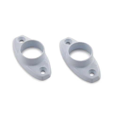 Sandleford Oval Flanges 19mm Zinc Alloy White 2 Pack - SuperSaverAU - view 1