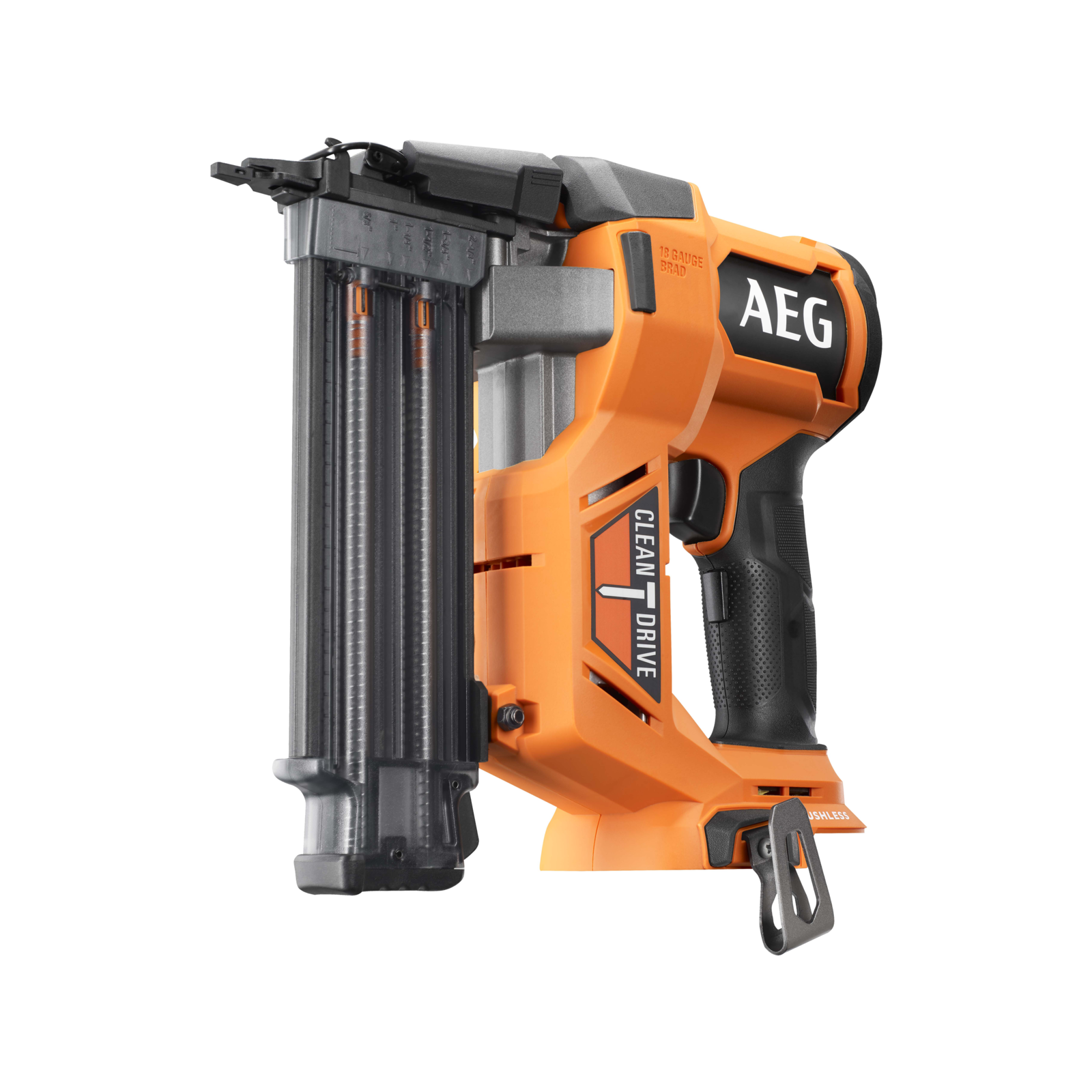 AEG 18V Brushless 18GA F-Rapid Brad Nailer Skin Only A18FCN18GA0