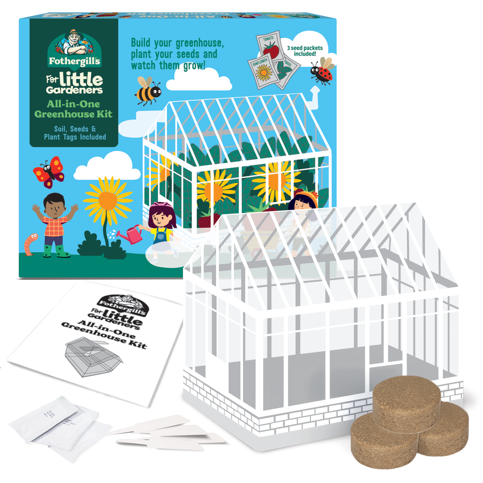 Mr Fothergill's Little Gardeners Mini Greenhouse Kit Plastic