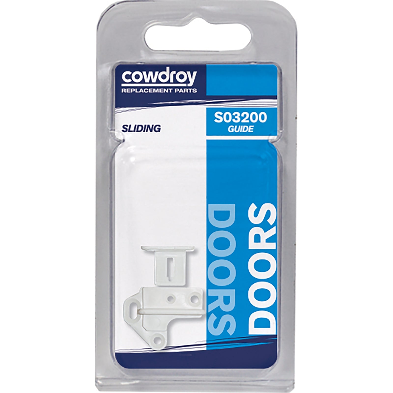 Cowdroy White Nylon Floor Mount Combo Sliding Door Guide
