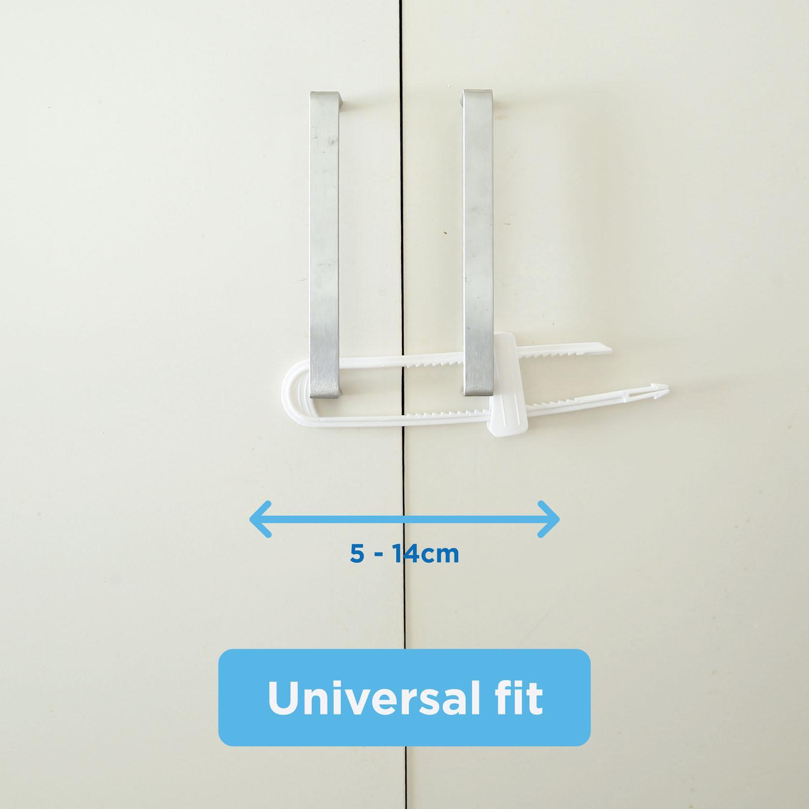 Perma Child Safety White Adjustable Sliding Cabinet Locks - 6 Pack