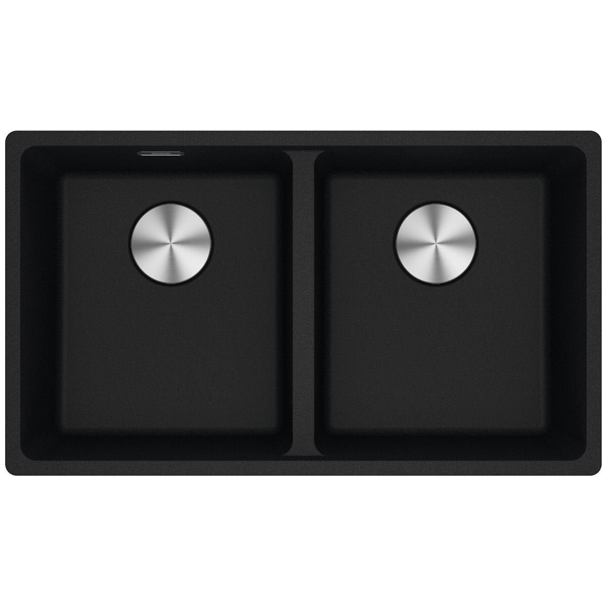 Franke 753mm Wide Double Bowl Undermount Sink - Onyx Granite - Extension Drainer - MRG120-35ON-FPC