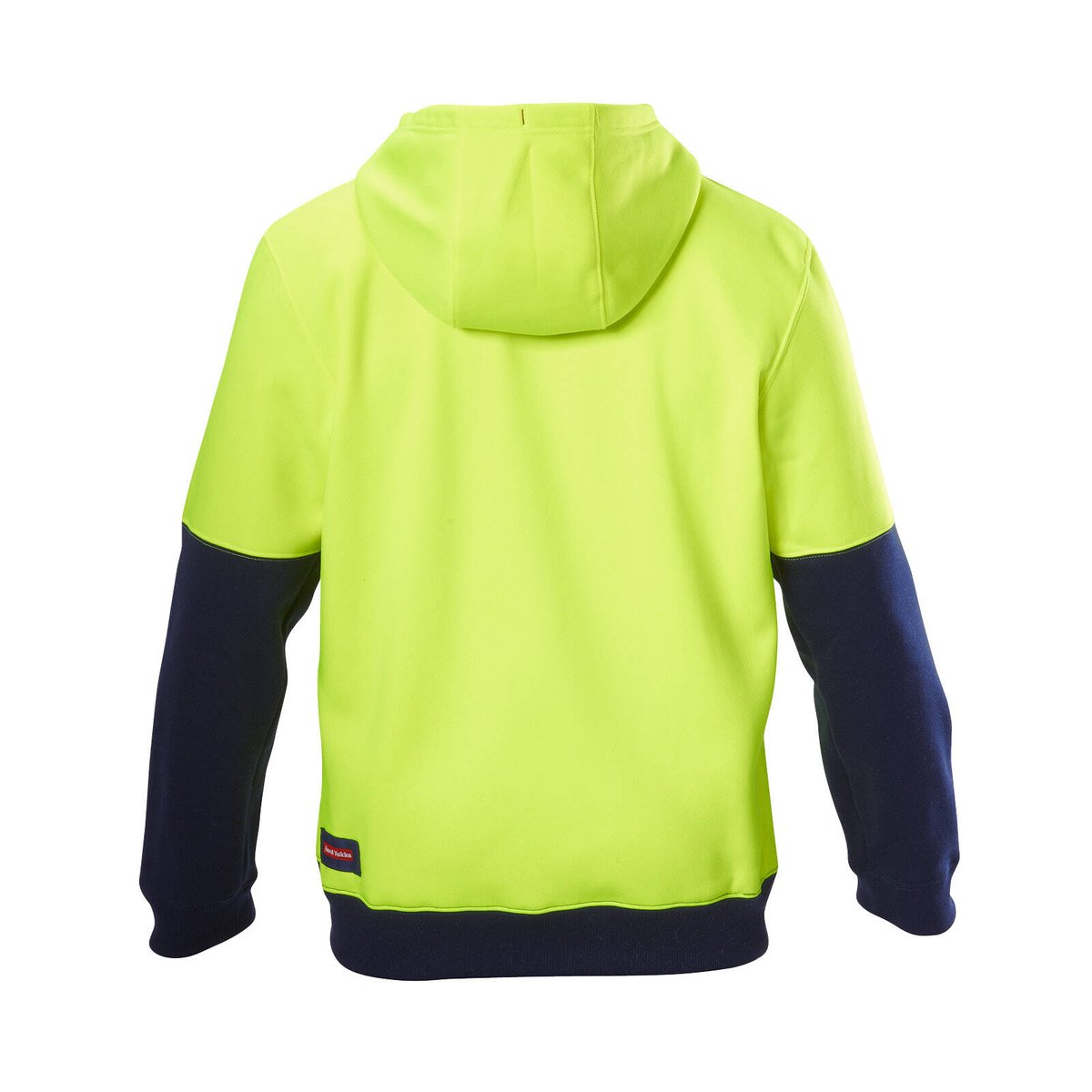 Hard Yakka Hi Vis Hoodie L - Yellow Navy - Brushed Fleece - Pockets - SuperSaverAU - view 4