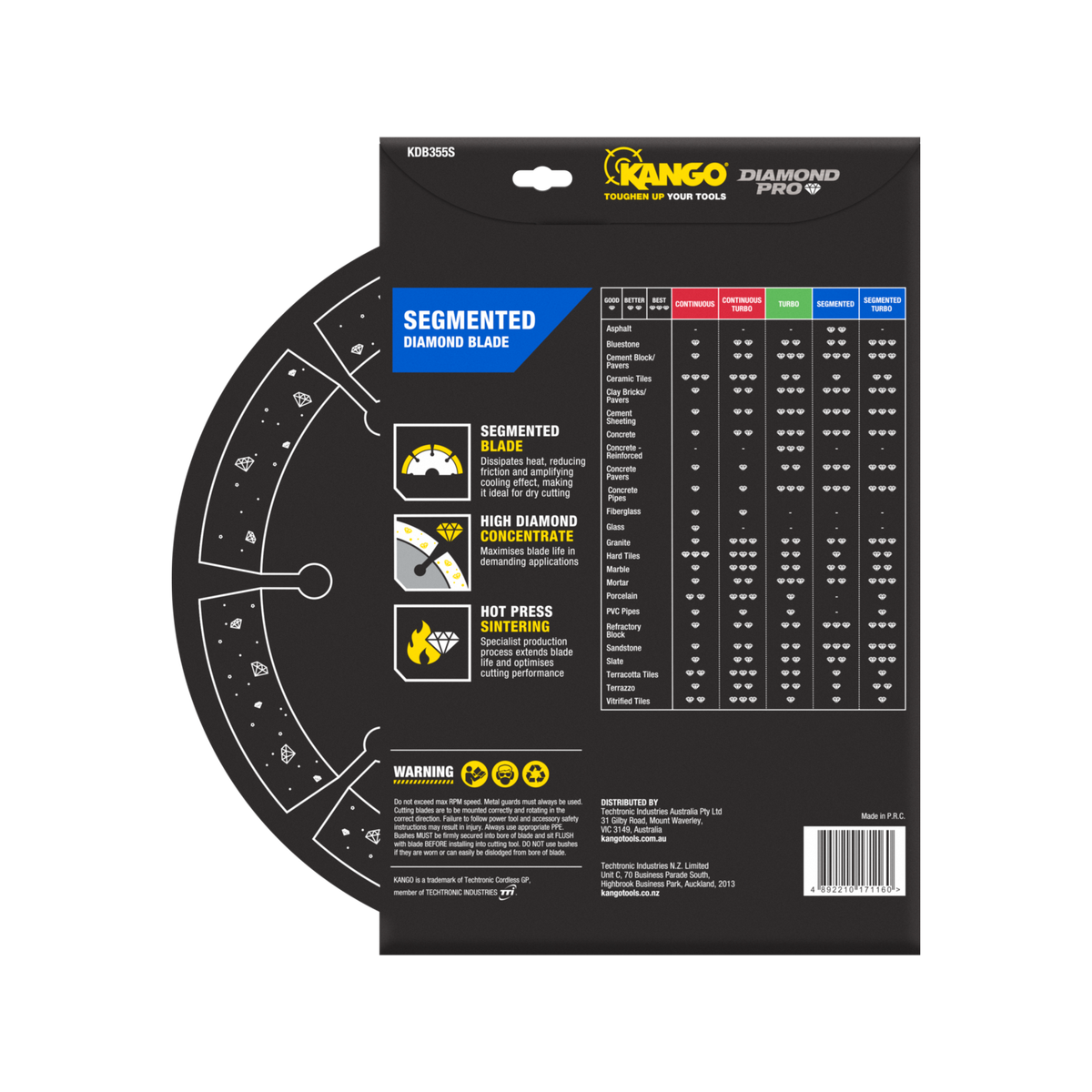 Kango 350mm Segmented Diamond Saw Blade KDB355S
