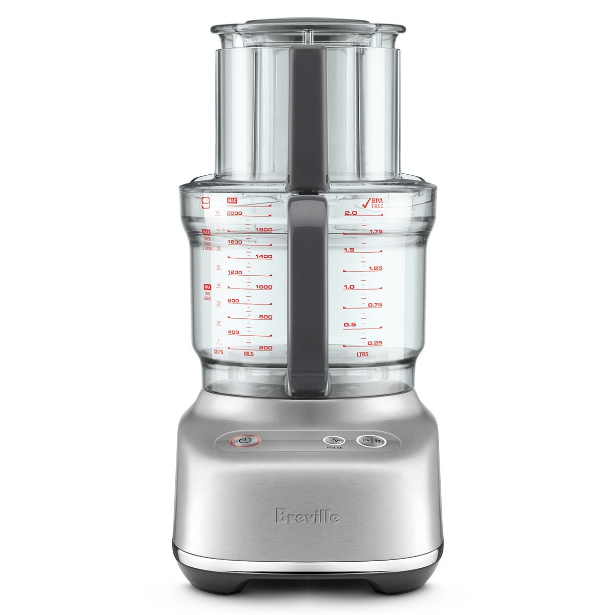 Breville the Paradice 9 food processor - Paradice Kit dicing, 605W, brushed stainless steel - BFP638BSS