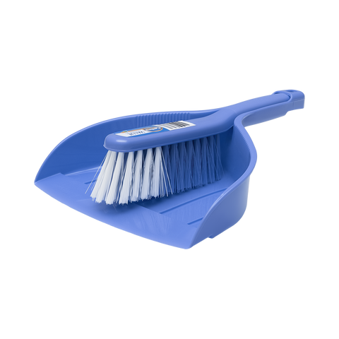 Geelong Brush Dustpan and Brush Set Blue/White