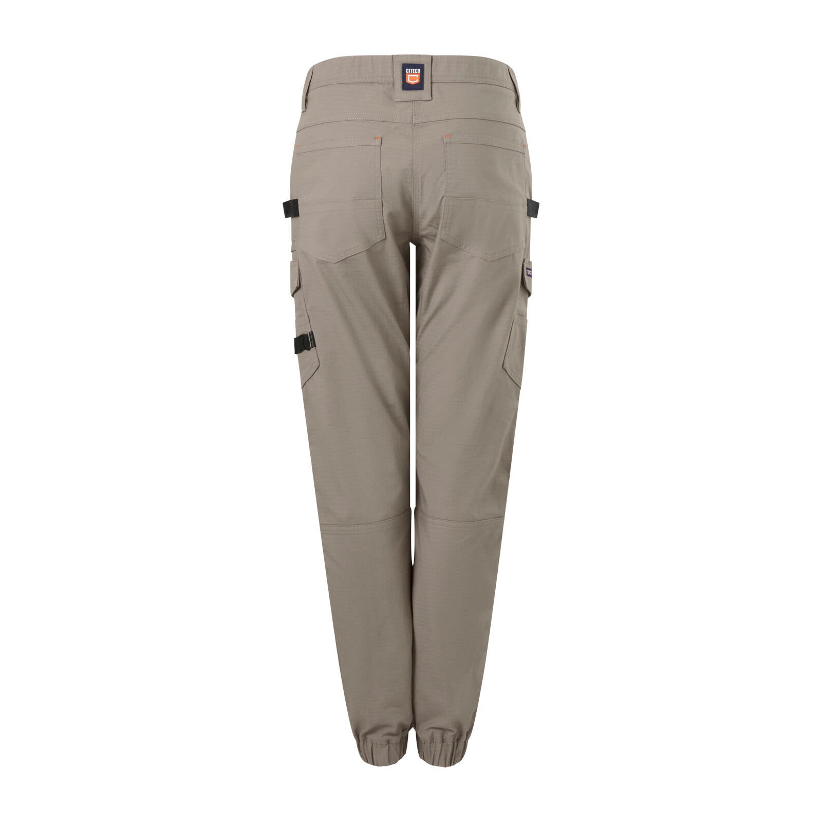 Citeco Women's Khaki Cuffed Cargo Ripstop Pant - Size 18, Stretch Cotton