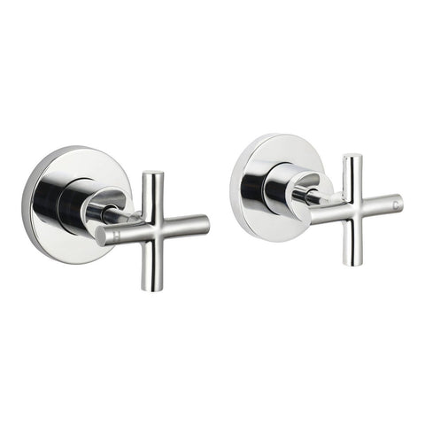 Mondella Resonance Chrome 1/2 Turn Cross Handle Wall Top Assembly Set 245mm - Durable Water Control - Classic Design - SuperSaverAU - view 1