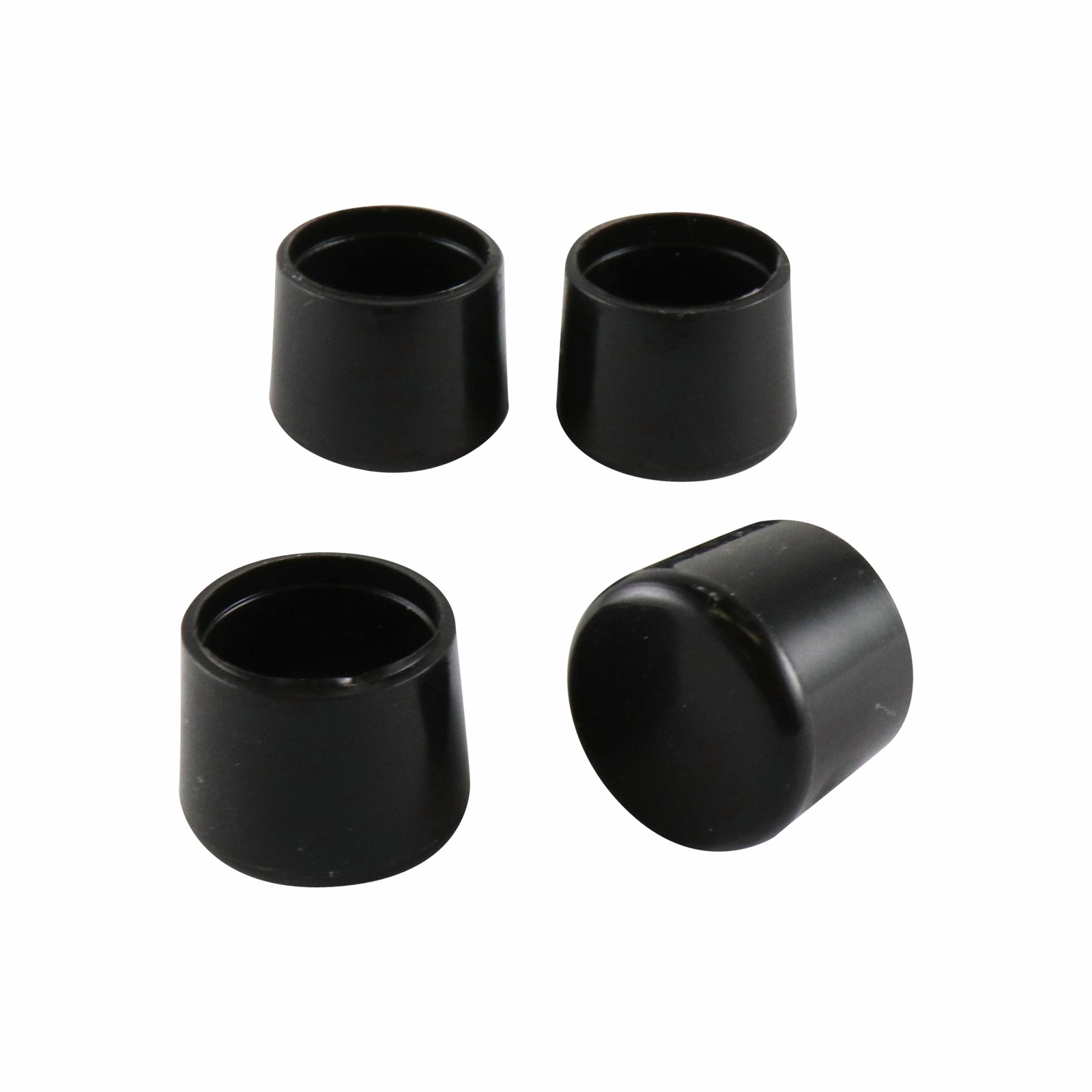 Surface Gard 13mm Black Round External Plastic Chair Tip - 4 Pack