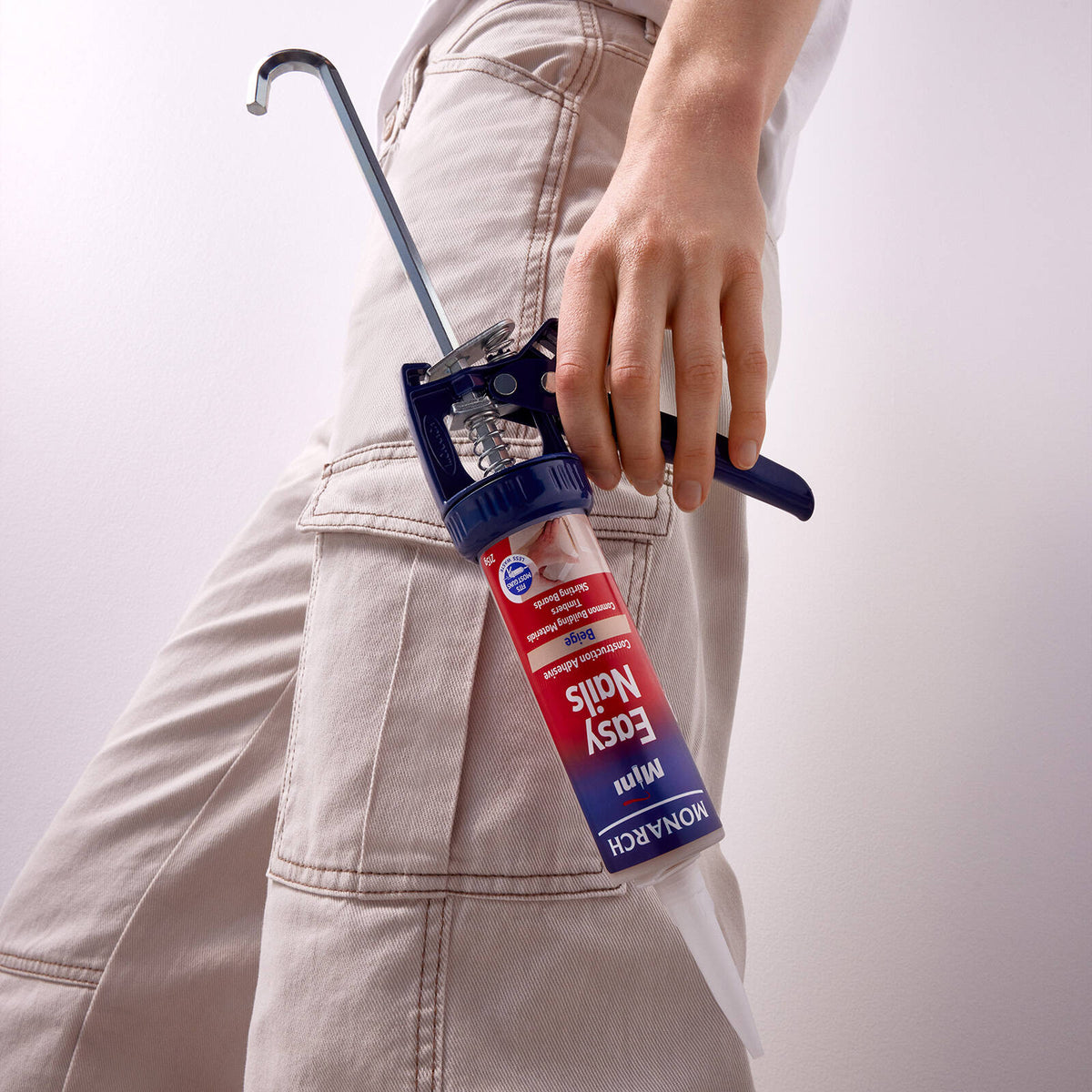 Monarch 215g Beige Mini Construction Adhesive, Strong Solvent-Resistant Bond