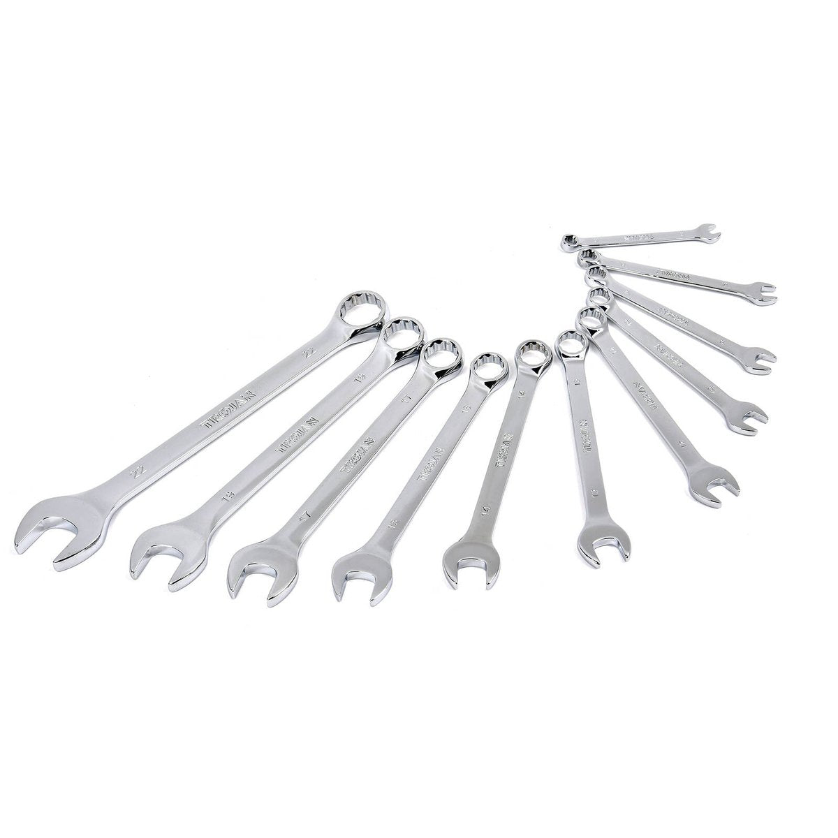 Trojan 11 Piece Metric Combination Spanner Set - 6mm to 22mm - Chrome Vanadium - SuperSaverAU - view 1