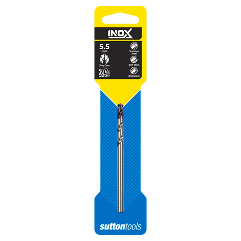 Sutton Tools 5.5mm INOX Stainless Steel Jobber Drill Bit, M2 HSS, 36mm Drilling Depth
