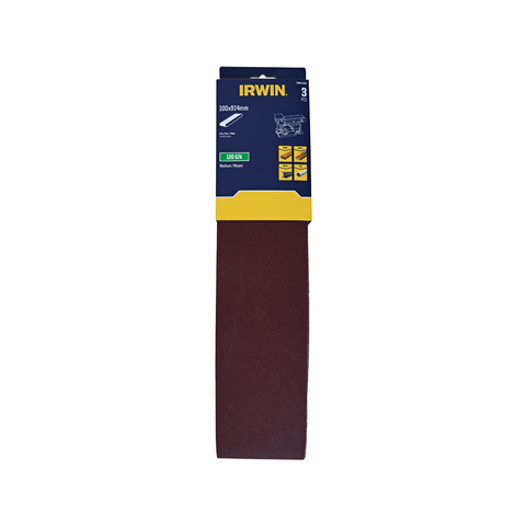 Irwin 100 x 914mm 120 Grit Sanding Belts - 3 Pack