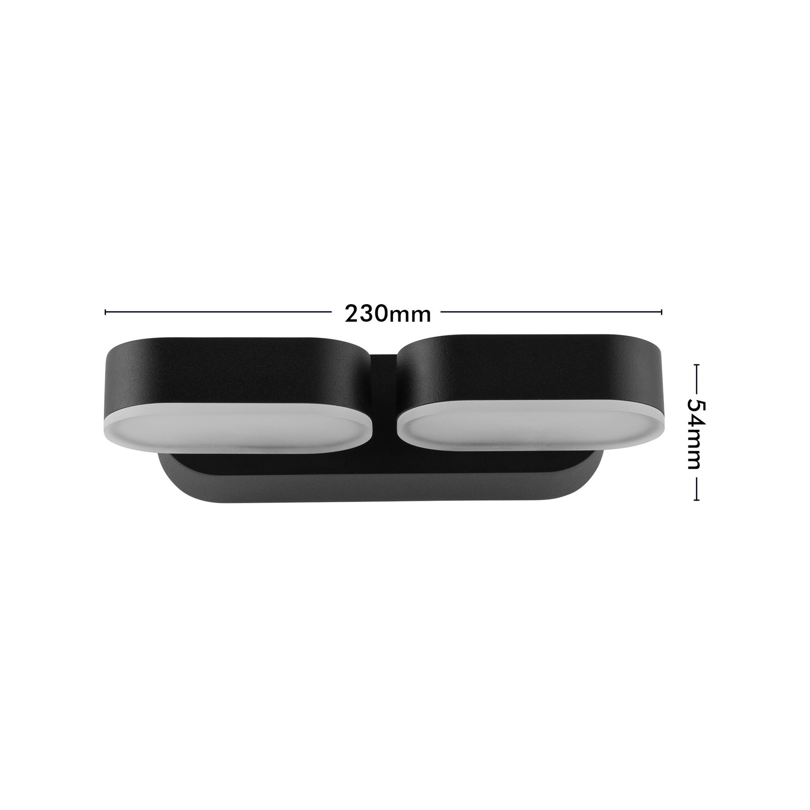 Verve Design Colton 230mm Black Aluminium LED Wall Light Indoor Hardwired AWL115BK