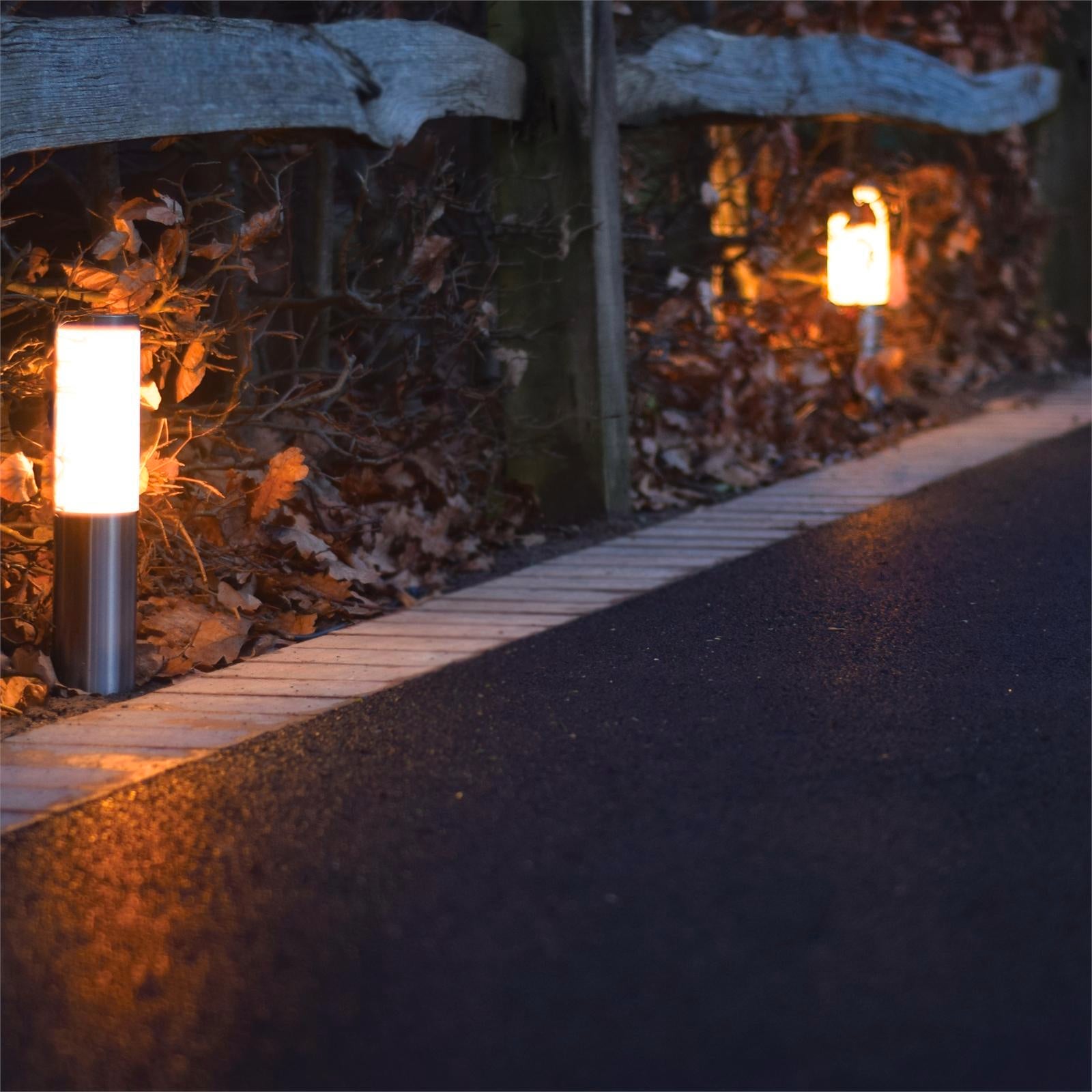 Elluminate Warm White Stainless Steel Garden Bollard Light 75mm 12V Weather Resistant Outdoor