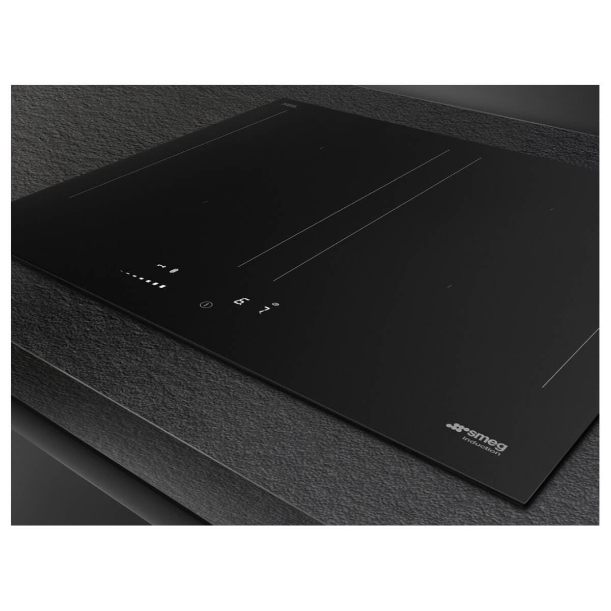 Smeg 60cm Classic Induction Cooktop - 2 Multizone Areas, Autovent 2.0, Matte Black - SIM3644N