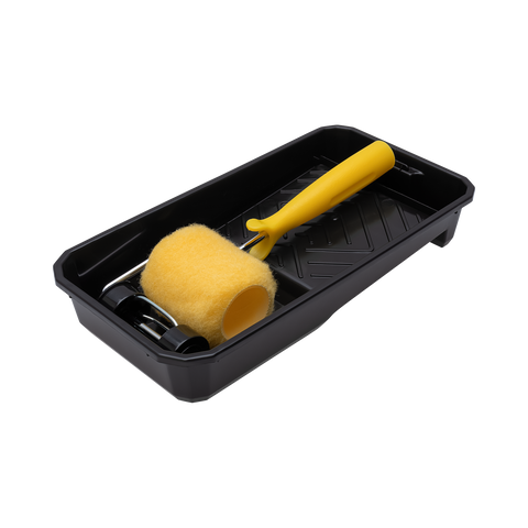 UNi-PRO 75mm Baby Paint Roller Kit 10mm Nap Polyester 3 Piece