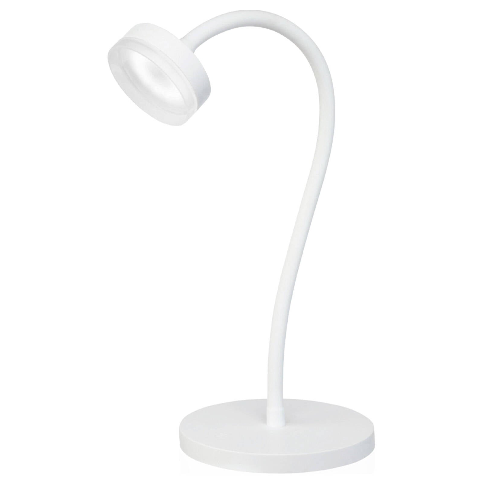 Brilliant Jerico 3W White LED Desk Lamp with Touch Switch & Adjustable Head 20873/05