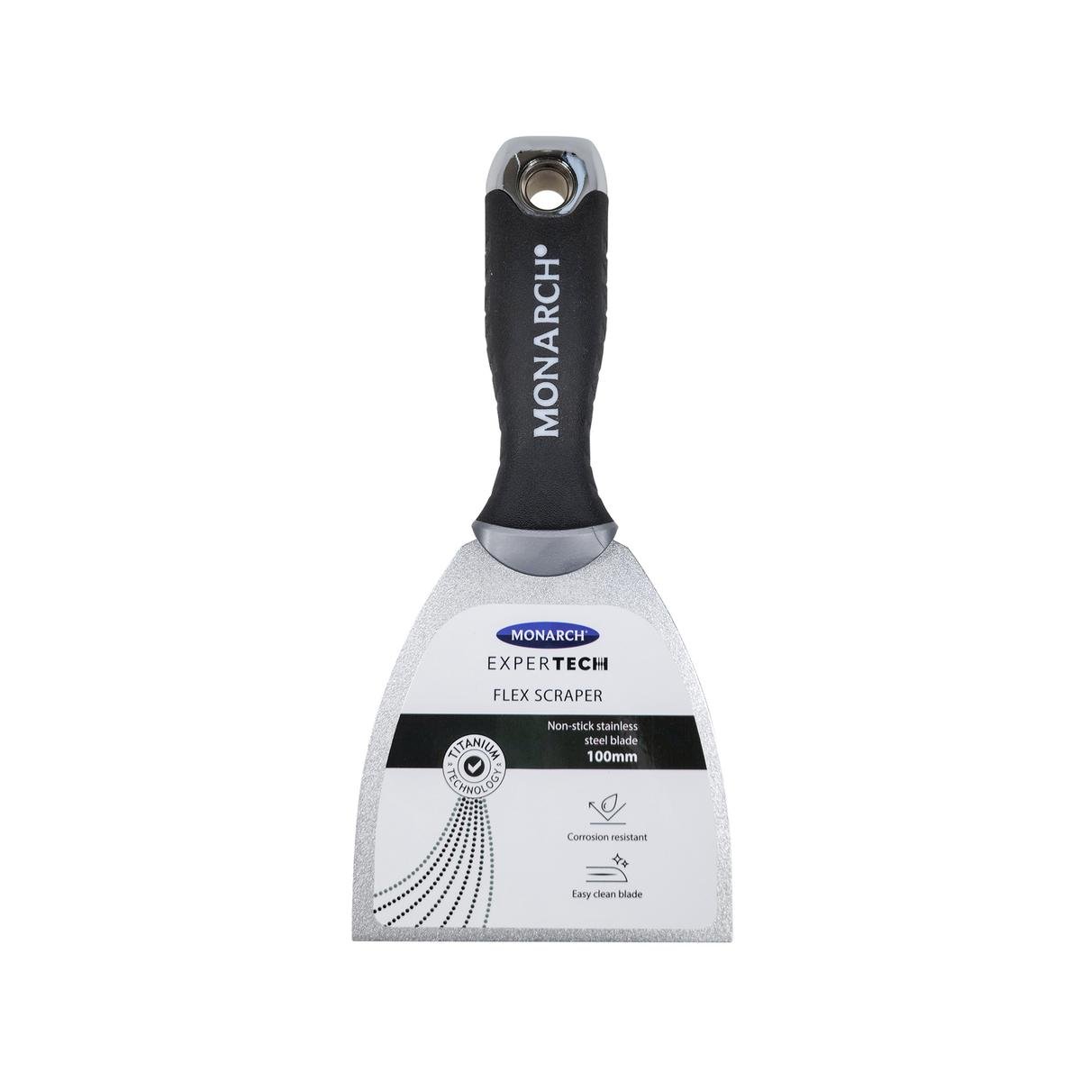 Monarch Expertech Flex Scraper - 100mm - Stainless Steel - Non-Stick - SuperSaverAU - view 1