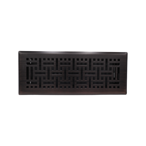 Accord 10 x 30cm Wicker Floor Register Oil Rubbed Bronze Electroplated Steel