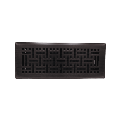 Accord 10 x 30cm Wicker Floor Register Oil Rubbed Bronze Electroplated Steel