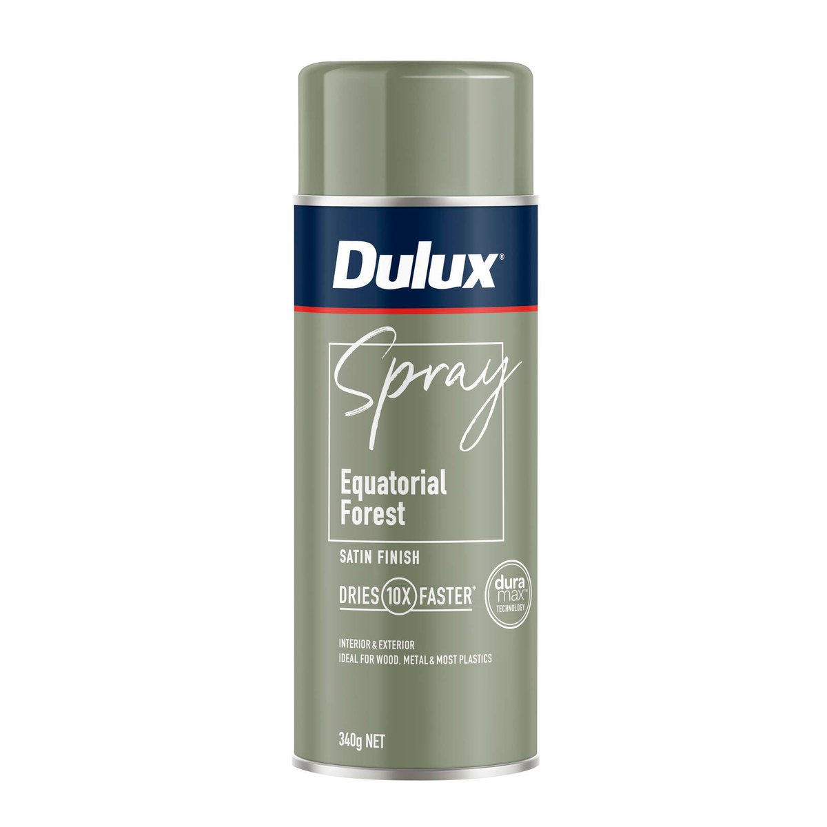 Dulux 340g Satin Spray Paint - Equatorial Forest - Fast Drying - Self-Priming - SuperSaverAU - view 1