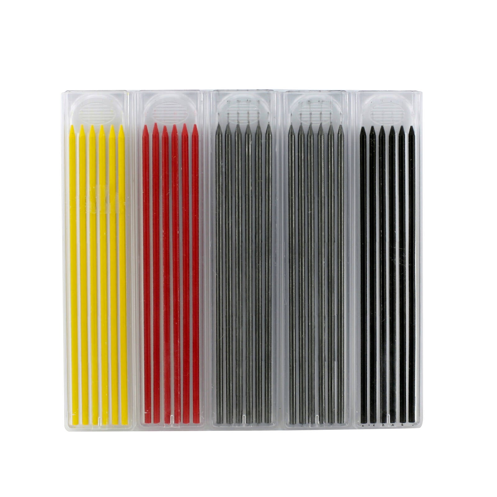 Craftright 30 Piece Carpenters Pencil Refills - Graphite & Coloured Crayon Set