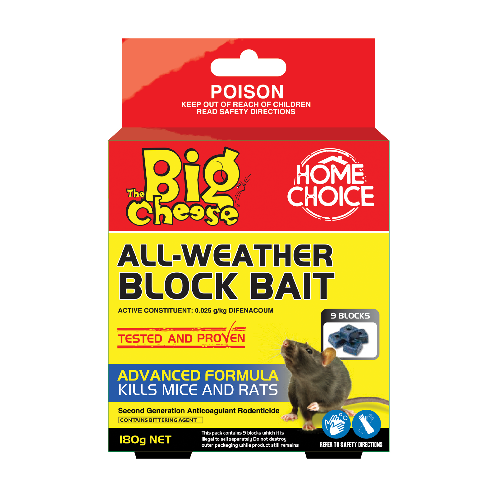 The Big Cheese Home Choice All Weather Block Bait 9 x 20g