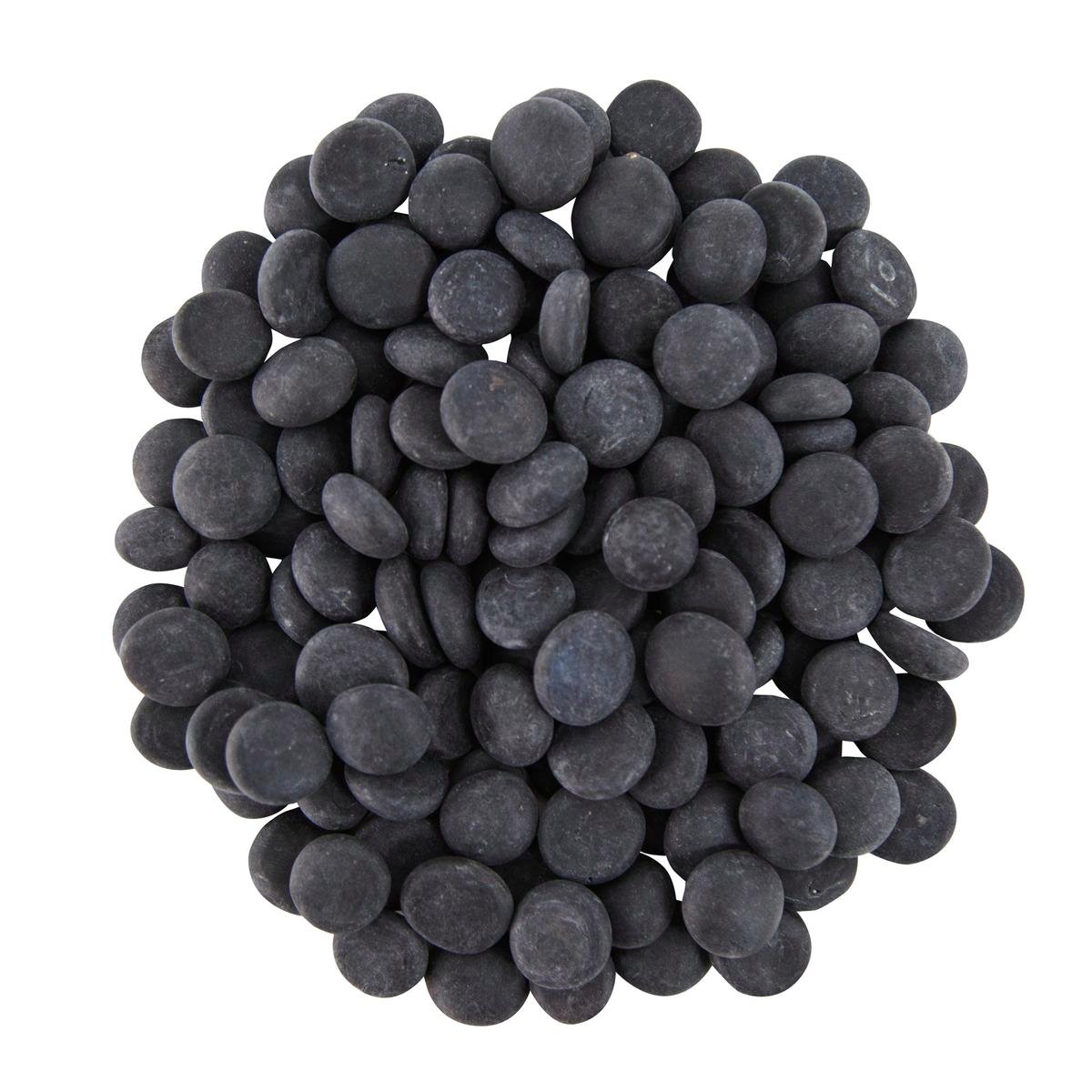 Tuscan Path Frosted Black Glass Decorative Pebbles 1kg 17-19mm - SuperSaverAU - view 1