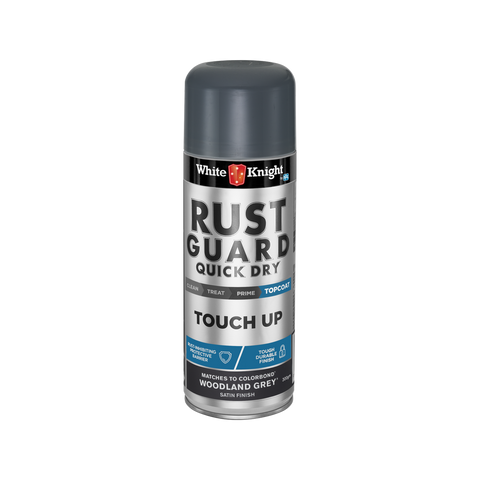 White Knight Rust Guard Touch Up Spray Paint 300g Woodland Grey Satin - SuperSaverAU - view 1
