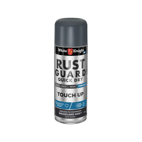 White Knight Rust Guard Woodland Grey Satin Touch Up Spray Paint 300g