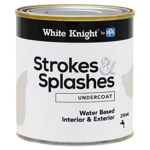 White Knight 250ml Strokes & Splashes Undercoat - Timber, Metal & Ceramics