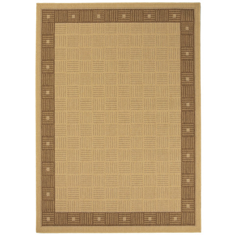 Hufflett Ceduna Border Flat Weave Rug 200 x 285cm, Bone Polypropylene Stain Resistant
