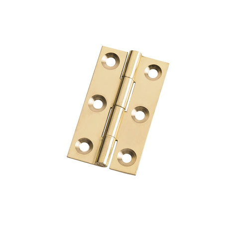 Lane 38 x 22 x 1.6mm Brass Fixed Pin Butt Hinge - 2 Pack