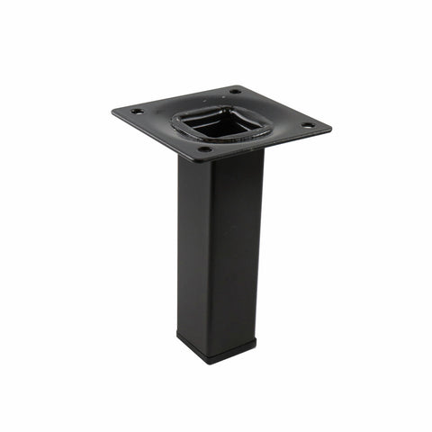 Adoored 100 x 25 x 25mm Black Steel Square Tube Furniture Leg